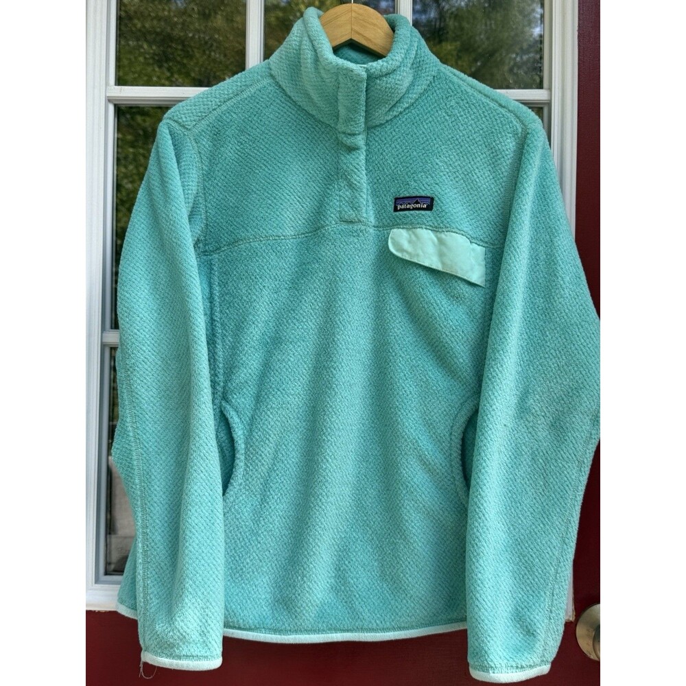 Patagonia Re-Tool Quarter Snap T Fleece Pullover Women’s Large Teal